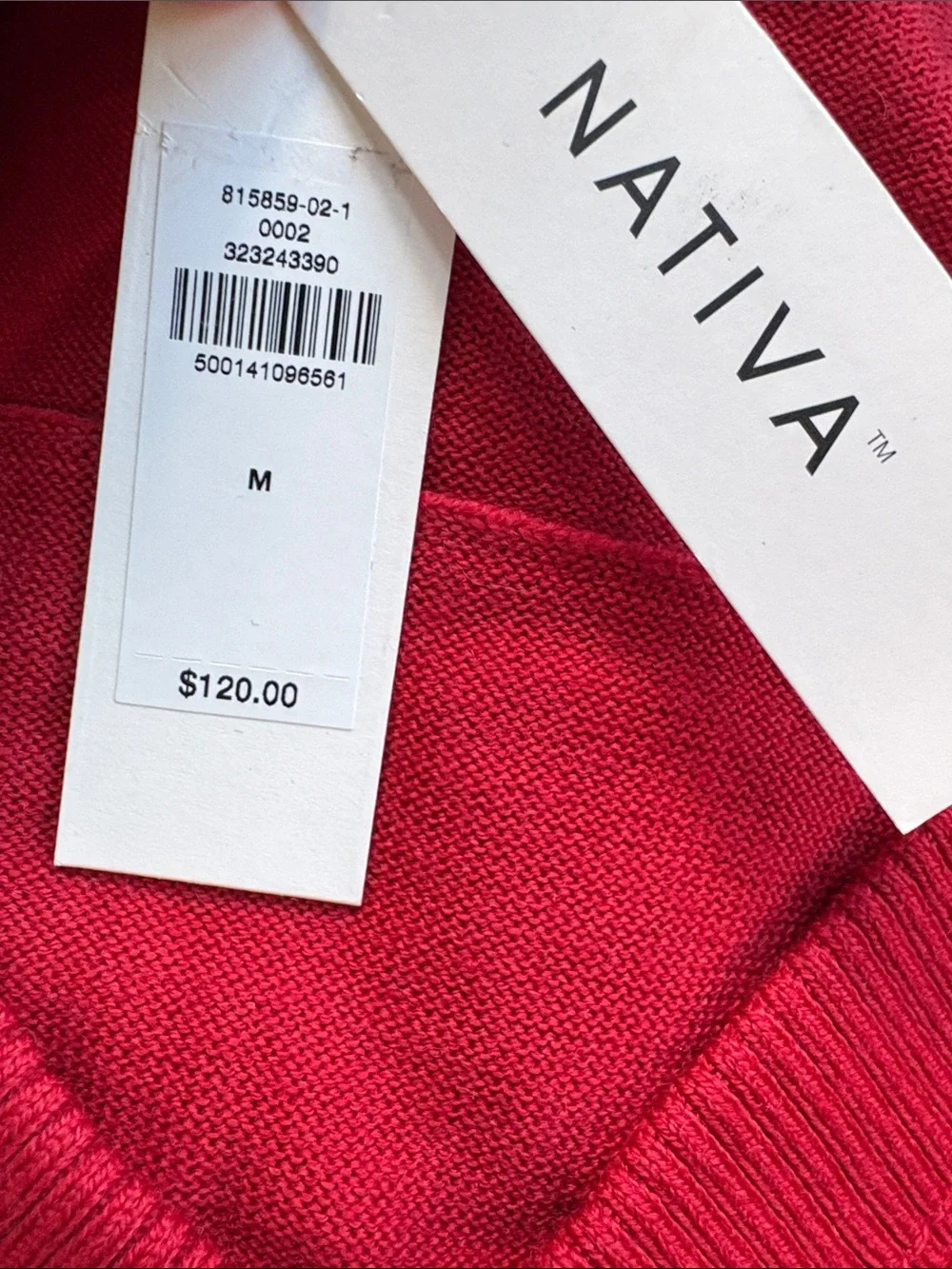 NWT Banana Republic Merino V Neck Red Sweater Sz  Medium (#815859)